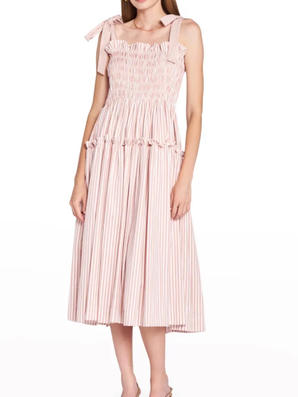 En Saison Ida Smocked Midi Dress